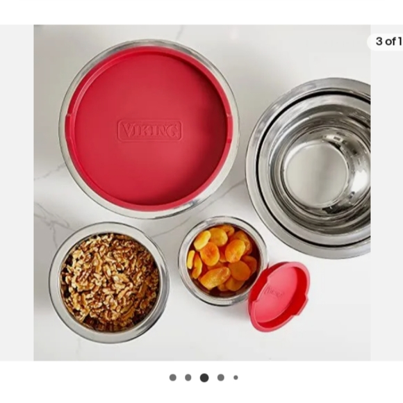 Viking 10 piece stainless mixing bowl with lid set - Picture 3 of 8